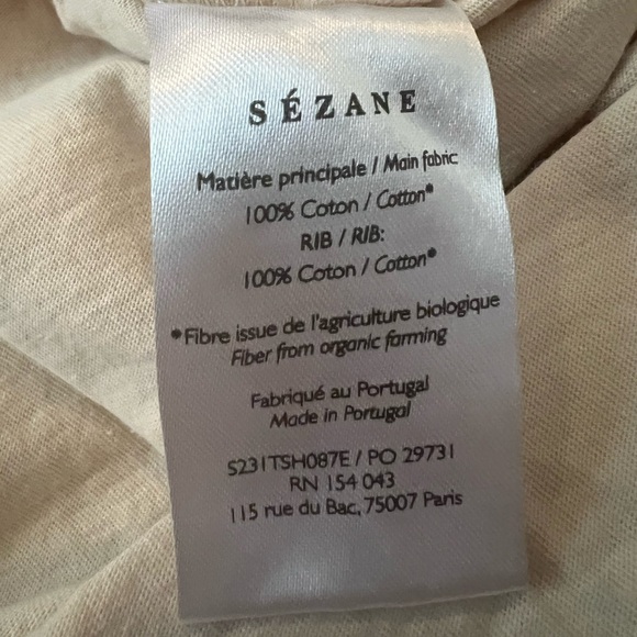 Sezane 100% Cotton La Chamade Heart Shirt— Womens large - Picture 5 of 7